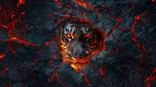 Fire Tiger Face